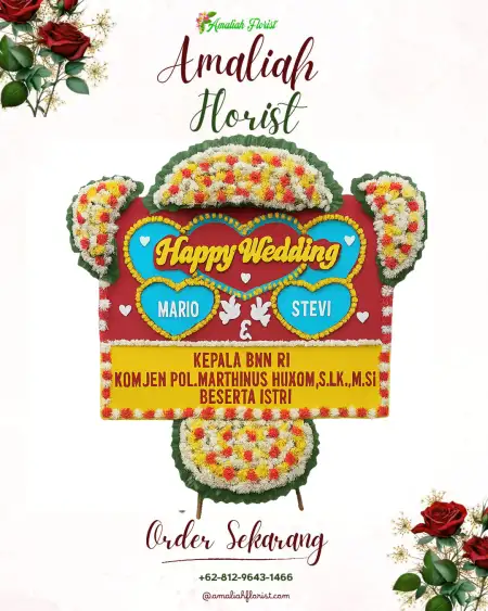 Papan Bunga Pernikahan Tombo
